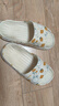 DFBK德國孕婦專(zhuān)用防滑拖鞋室內家居浴室洗澡eva不臭腳靜音家用涼拖鞋 白色花朵兔子【EVA不臭腳】 36-37 曬單實(shí)拍圖