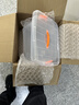 穩斯坦 W305 彩色帶提手收納箱盒 周轉箱 儲物箱雜物工具帶蓋整理箱 透明40L 曬單實(shí)拍圖