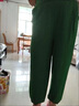 燈籠褲女士冰絲夏季薄款九分褲大碼寬松中年媽媽跳舞高腰哈倫褲子 綠色【束腳燈籠褲】 XL 建議80-105斤 曬單實(shí)拍圖