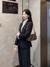 南木熊小個(gè)子西裝套裝女生西裝一整套大學(xué)生答辯面試工作服正裝職業(yè)裝 西服+襯衫+西褲【85-110斤】帶墊肩 曬單實(shí)拍圖