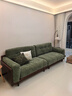 帕沙曼可拆洗云朵布藝沙發(fā)客廳小戶(hù)型中古風(fēng)實(shí)木沙發(fā)雪尼爾綠色MF100-Q 【松山綠】2.8米四人位 抗菌雪尼爾TY74 曬單實(shí)拍圖