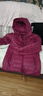 鴨鴨（YAYA）輕薄羽絨服女短款2025冬季新款時(shí)尚內膽連帽顯瘦薄款保暖外套K 火龍果色 XL (170) 曬單實(shí)拍圖