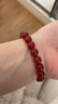 普陀山紅瑪瑙手串水晶瑪瑙手鏈轉運珠情侶生日禮物 曬單實(shí)拍圖
