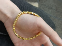 中國黃金（CHINA GOLD）黃金小方糖時(shí)尚手鏈足金轉運珠簡(jiǎn)約百搭手串38節禮物送女朋友老婆 足金小方糖手串【約2.05g】 曬單實(shí)拍圖