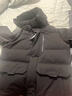 京東京造【極寒系列】鵝絨服男羽絨服95白鵝絨短款女羽絨服 曜石黑 L 曬單實(shí)拍圖