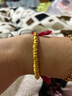 潮宏基盤(pán)纏金足金古法黃金手鏈本命年紅繩送女友生日禮物計價(jià)  約10.45g 曬單實(shí)拍圖