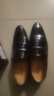 老爺車(chē)（WECKER）高檔真皮皮鞋男正裝男鞋增高透氣尖頭加絨保暖男士皮鞋漆皮新郎鞋 0766黑色平跟[單鞋款] 43 曬單實(shí)拍圖
