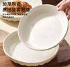 奧美優(yōu)（AOmeiyou）陶瓷盤(pán)子菜盤(pán)家用簡(jiǎn)約白色釉下彩餐具餐盤(pán)碟子深盤(pán)套裝8英寸4只 曬單實(shí)拍圖