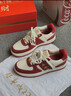 卡帕（Kappa）女鞋紅色百搭板鞋女2026年春季新款增高休閑鞋女厚底運動(dòng)鞋子女 新年紅/經(jīng)典白/金色 44 曬單實(shí)拍圖