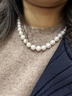 珍珠皇后敬愛(ài) S925銀正圓強光澤白色淡水珍珠項鏈生日禮物送媽媽 曬單實(shí)拍圖