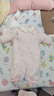 戴維貝拉新生兒夾棉加厚爬服秋裝女寶寶連體衣嬰兒衣服 曬單實(shí)拍圖