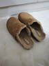 達芙妮厚底勃肯鞋女2025冬季新款真皮保暖加絨棉鞋毛毛博肯拖鞋子 D934181/栗色 【牛剖層革】 36 【復古百搭】 曬單實(shí)拍圖