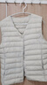 鴨鴨（YAYA）羽絨馬甲女2025秋冬季新款輕薄保暖無(wú)袖坎肩羽絨服外套女士上衣 米白色 M 曬單實(shí)拍圖