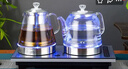 豐谷全自動(dòng)上水電熱水壺 茶臺燒水壺 家用辦公嵌入式茶桌茶幾一體機茶具電茶爐套裝 1L （37*20cm）底部雙加水拉絲銀-蒸茶款 曬單實(shí)拍圖
