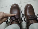 馬登英倫風(fēng)工裝鞋男士真皮休閑鞋美式復古低幫德比鞋雅痞正裝皮鞋 蜜蠟色 42 曬單實(shí)拍圖