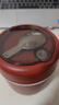 304早餐杯帶蓋勺豆漿杯粥杯牛奶燕麥杯沖泡杯家用便攜外帶水杯 加厚-酒紅色（防霉內膽）+送勺 抗菌304鋼 530ml 曬單實(shí)拍圖