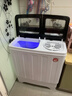 YANGZI揚子集團洗衣機半自動(dòng)老式家用雙桶大容量雙缸洗衣機藍光 洗脫雙筒小型波輪 30KG 【洗20+10脫|洗脫分離|玻璃面板】 曬單實(shí)拍圖