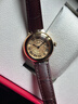 西普尼金表（HIPINE）金表女純金999足金黃金手表復古腕表時(shí)尚騏驥紅石英女表生日禮物 【光殼金面鋼扣】金重3.5g+ 曬單實(shí)拍圖