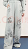拉拉波波【商場(chǎng)同款】手繪長(cháng)褲25年冬新潮原創(chuàng  )運動(dòng)寬松保暖褲LBFA-WXZC13 灰色 M 曬單實(shí)拍圖