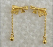 周六福輕婚嫁系列蝴蝶結黃金耳墜女生日禮物計價(jià)A0912513 一對 約2.02g 曬單實(shí)拍圖
