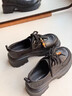 意爾康女鞋厚底小皮鞋女2026春季新款羊皮樂(lè )福鞋女英倫風(fēng)真皮單鞋女 黑色 37 曬單實(shí)拍圖