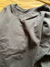 日著(zhù)純棉針織T恤衫2024春新款落肩寬松不規則打底外穿長(cháng)袖上衣女 月光灰 S 曬單實(shí)拍圖