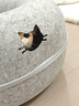 貝尼寵貓窩半封閉式四季可用 可拆洗簡(jiǎn)約耐磨 隧道輪胎貓窩 甜甜圈貓窩 淺灰帶小窗大號60*60*27適15斤內 曬單實(shí)拍圖