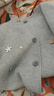 ICH MODE美式復古海星紐扣針織開(kāi)衫女秋冬季慵懶氛圍感毛衣外套花灰色L 曬單實(shí)拍圖