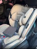 貝倍適（BAYBETSS）兒童安全座椅汽車(chē)用0-4-12歲寶寶360度旋轉嬰兒車(chē)載坐椅ISOFIX 米灰色【遮陽(yáng)棚+上拉帶+側保護】 曬單實(shí)拍圖