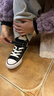 Converse 匡威小童鞋男女童中幫帆布鞋新款兒童魔術(shù)貼易穿脫休閑板鞋 曬單實(shí)拍圖