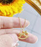 中國黃金（CHINA GOLD）18K金項鏈女款木馬吊墜黃金生肖馬情人節生日情人節禮物送女朋友 【品牌禮盒包裝】 曬單實(shí)拍圖