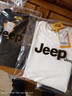 JEEP重磅純棉長(cháng)袖t恤男士2026春秋白色圓領(lǐng)寬松百搭打底上衣體恤男款 曬單實(shí)拍圖