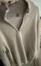 優(yōu)衣庫男女裝souffle yarn舒芙蕾半拉鏈針織衫毛衣毛衫478546 32 深米色 L /175/100A 曬單實(shí)拍圖