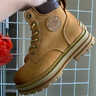 H8馬丁靴頭層牛皮情侶男女真皮戶(hù)外登山鞋子高幫大黃靴英倫風(fēng)工裝靴 黃棕色 42 -男 曬單實(shí)拍圖