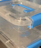 透明收納箱儲物箱家用玩具雜物整理箱首飾盒塑料加厚收納箱 【藍色】24*18.5*13cm（帶蓋子） 2個(gè)裝 曬單實(shí)拍圖