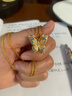老鋪黃金古法手工足金項鏈·花絲琺瑯鉆飾光明女神蝴蝶吊墜 金重約12.0g 曬單實(shí)拍圖