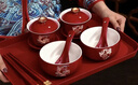 敬茶杯結婚敬酒婚禮對碗喜碗茶杯子碗筷一對創(chuàng  )意婚慶改口陪嫁套裝 龍鳳款12件套+方托盤(pán) 曬單實(shí)拍圖