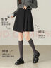 尚都比拉含綿羊毛通勤半身裙女冬季小個(gè)子保暖百褶A字裙高腰厚款毛呢裙子 曬單實(shí)拍圖