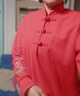 皮爾卡丹德絨新中式刺繡立領(lǐng)衛衣女秋冬新款安可拉紅國風(fēng)盤(pán)扣保暖長(cháng)袖上衣 W832 紅色【德絨保暖】 L 建議100-115斤 曬單實(shí)拍圖