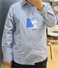 HLA海瀾之家長(cháng)袖襯衫春秋季輕商務(wù)時(shí)尚系列繡花襯衣男HNEAW1W007A 淺藍20 L 曬單實(shí)拍圖