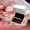 唯一（Winy）999純銀情侶戒指一對男女款求婚告白對戒生日情人節禮物送女朋友 曬單實(shí)拍圖