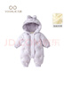 凡獵嬰兒衣服冬裝新生女寶寶連體衣滿(mǎn)月厚保暖連體哈衣冬季棉服 曬單實(shí)拍圖