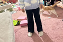戴維貝拉女童加絨喇叭褲兒童秋冬加厚休閑褲中大童冬季保暖長(cháng)褲童裝 曬單實(shí)拍圖