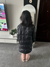鴨鴨（YAYA）童裝兒童羽絨服男女中長(cháng)款中大童加厚極寒防風(fēng)保暖冬裝外套WJ 黑色 140 曬單實(shí)拍圖