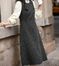 熙世界（sllsky）小香千金風(fēng)法式連衣裙2025秋冬新款假兩件大方得體的裙子 摩登黑 XL 曬單實(shí)拍圖