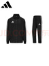阿迪達斯（adidas）運動(dòng)套裝男秋冬跑步運動(dòng)套裝防風(fēng)夾克直筒褲兩件套 黑白 2XL 曬單實(shí)拍圖