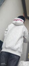 棉致國潮美式北極星刺繡連帽衛衣男女秋冬季新款加絨加厚寬松帽衫外套 3370白灰色【加絨高品質(zhì)】 M 80-105斤 曬單實(shí)拍圖