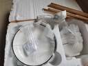 肅匠陶瓷餐具簡(jiǎn)約盤(pán)子碗套裝純白釉下彩餐具套裝釉下彩碗碟套裝微波爐 山田16件套(4碗4盤(pán)4勺4筷) 16頭 曬單實(shí)拍圖
