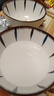 賀川屋 陶瓷碗釉下彩4.5英寸米飯碗日式創(chuàng  )意面碗6只微波爐可用 優(yōu)雅線(xiàn)條 曬單實(shí)拍圖