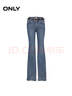 ONLY2025冬季新款雙粒紐扣門(mén)襟約克線(xiàn)剪裁顯瘦微喇牛仔褲女|125432103 J34390洗水牛仔藍 M M標準褲長(cháng) 曬單實(shí)拍圖